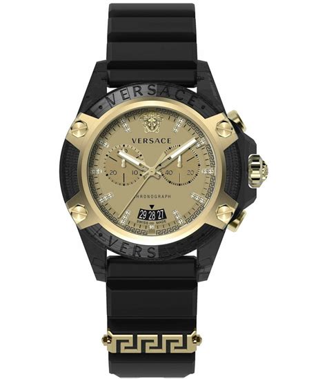 versace icon active silicone strap chronograph watch|Versace Men's Icon Active Silicone.